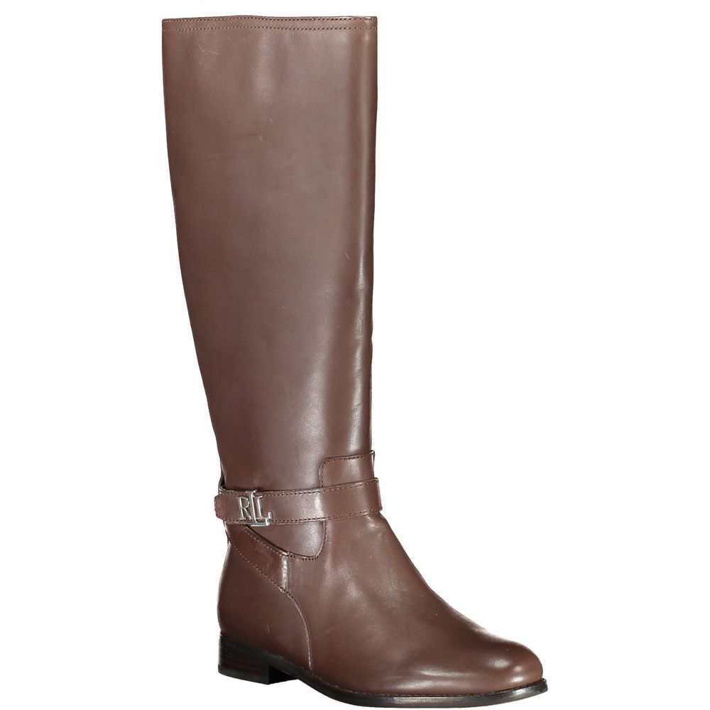 Ralph Lauren Brown Leather Women Boot | Regal Royce