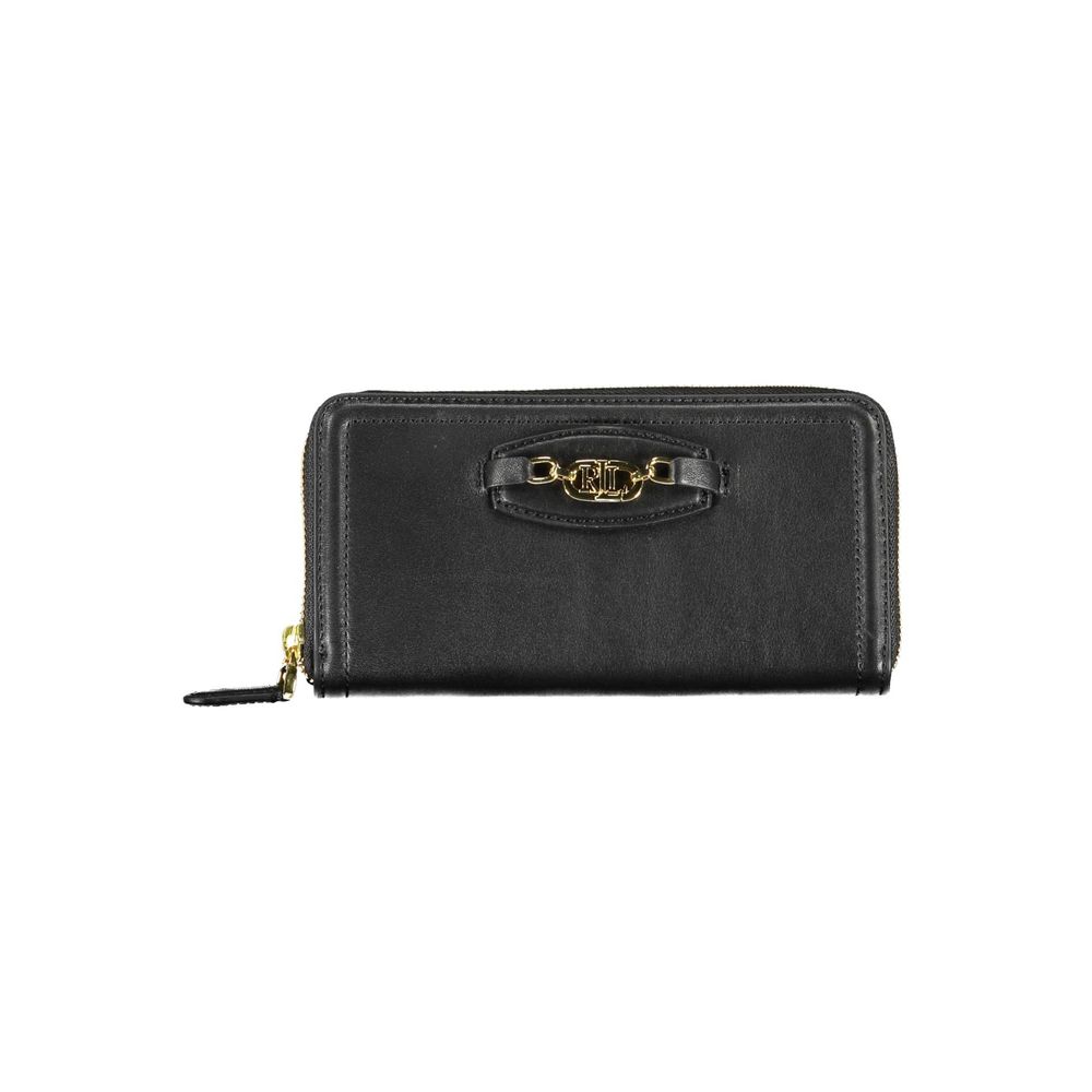 Ralph Lauren Black Polyurethane Women Wallet | Regal Royce