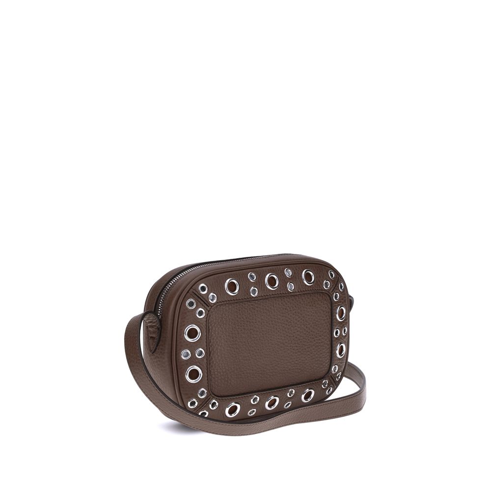 Valentino Garavani Brown Calf Leather Bos Taurus Shoulder Bag | Regal Royce