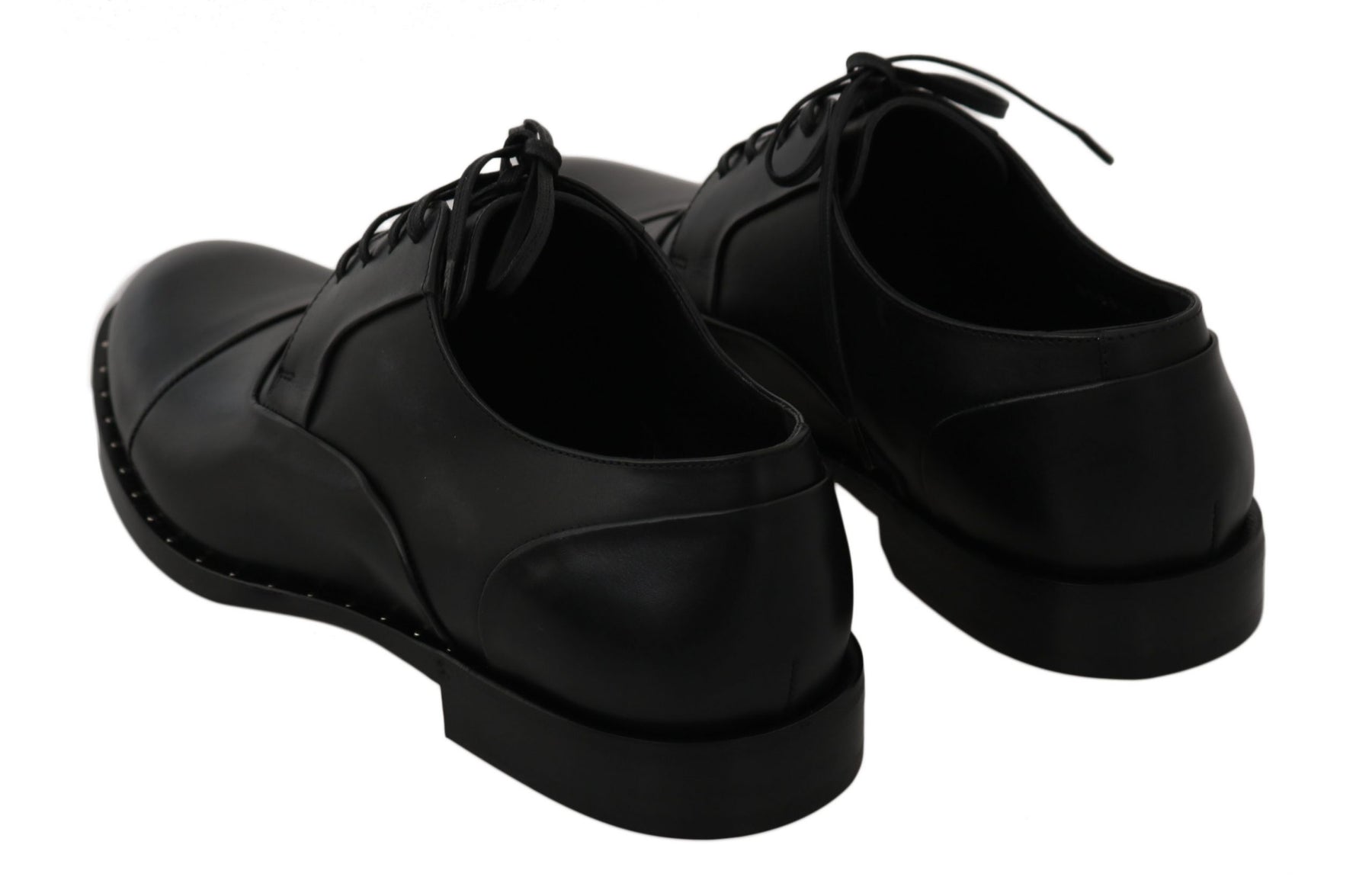 Dolce & Gabbana Black Leather Derby Formal Shoes | Regal Royce
