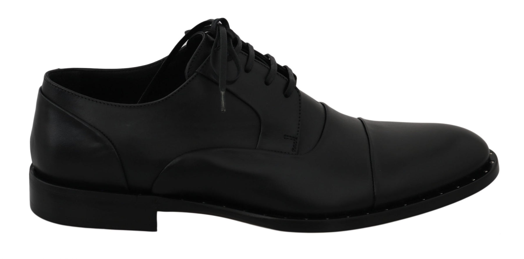 Dolce & Gabbana Black Leather Derby Formal Shoes | Regal Royce