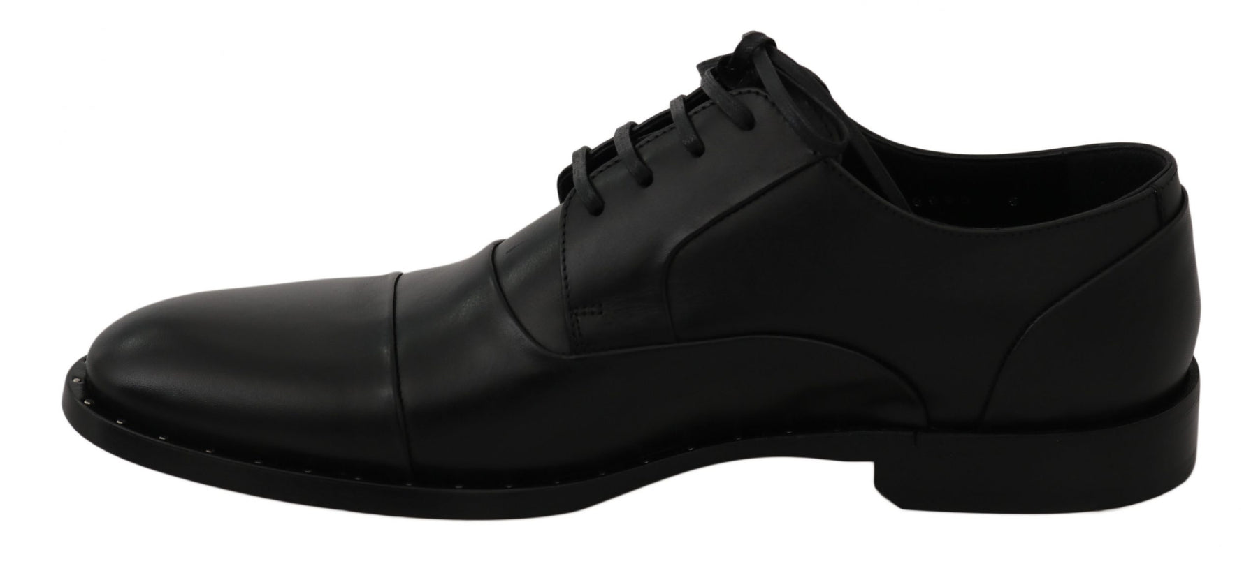 Dolce & Gabbana Black Leather Derby Formal Shoes | Regal Royce