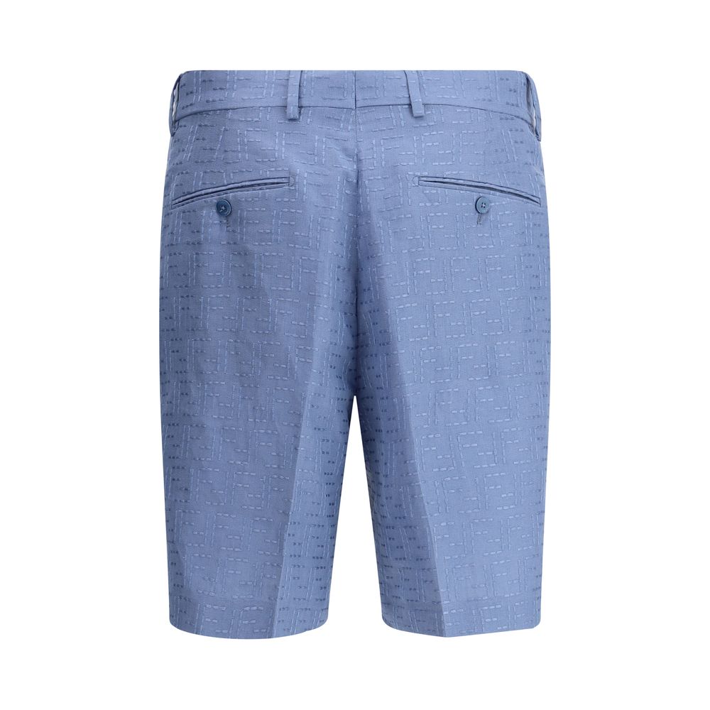 Fendi Light Blue Linen Bermuda Shorts | Regal Royce