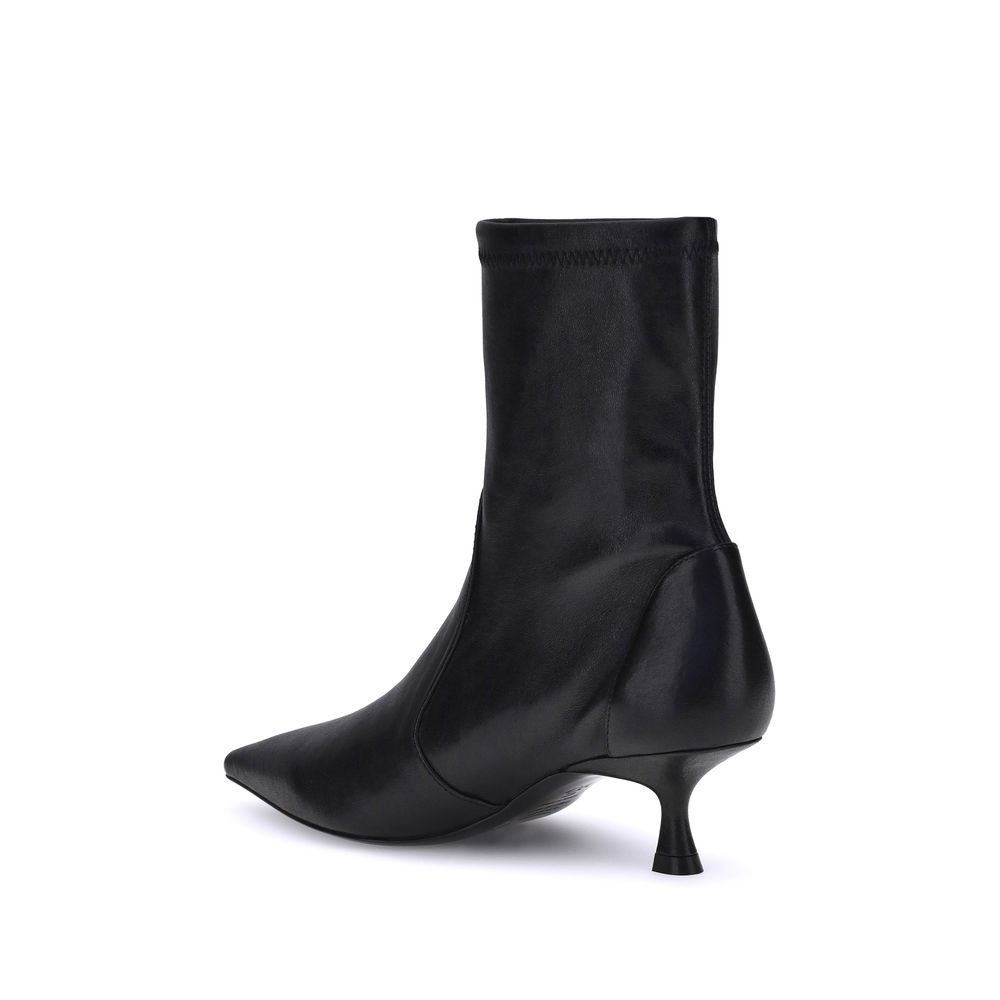 Stuart Weitzman Black Calf Leather Bos Taurus Ankle Boots | Regal Royce