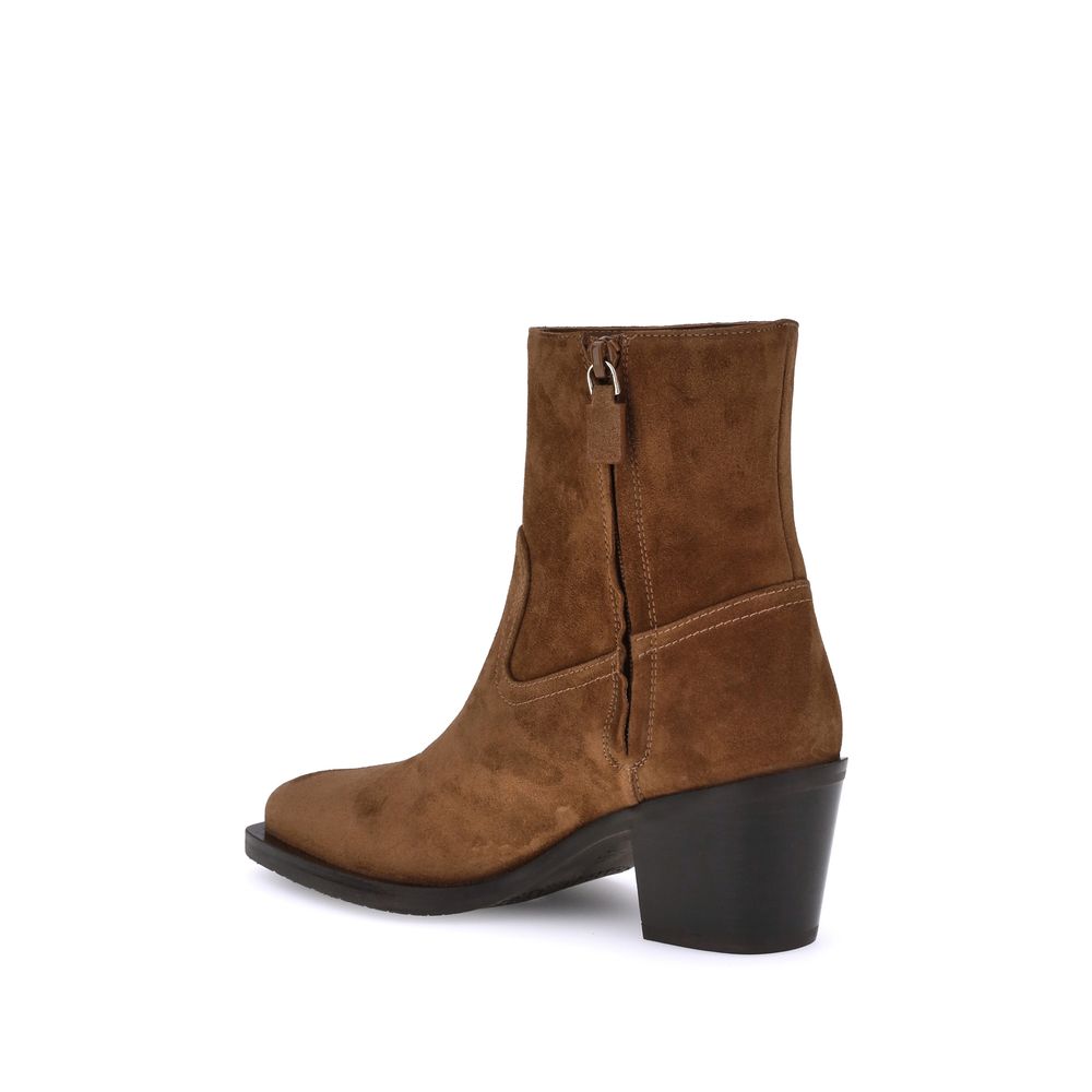 Stuart Weitzman Brown Calf Leather Bos Taurus Ankle Boots | Regal Royce