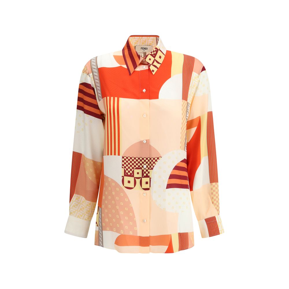 Fendi Multicolor Silk Pattern Shirt | Regal Royce