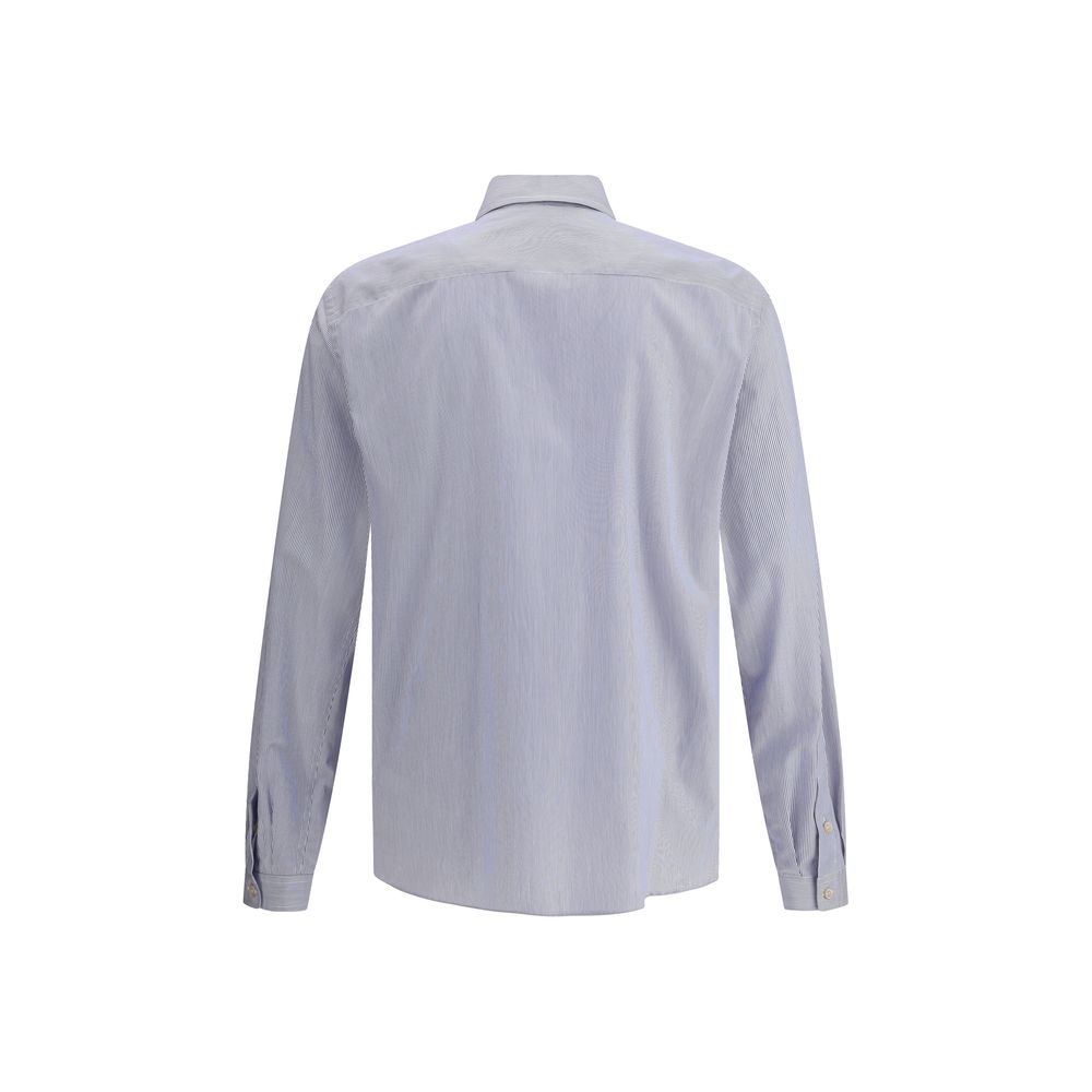 Valentino Blue Cotton Pattern Shirt | Regal Royce