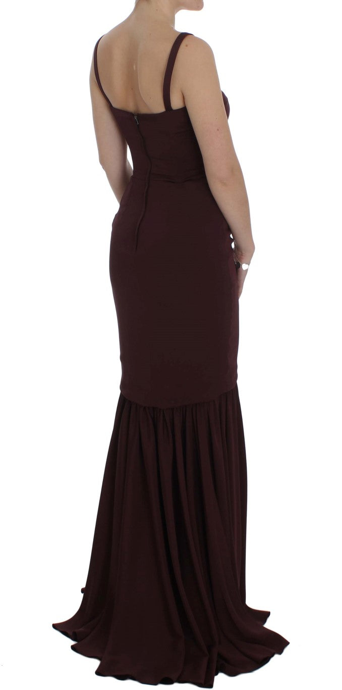 Dolce & Gabbana Bordeaux Stretch Full Length Sheath Dress | Regal Royce
