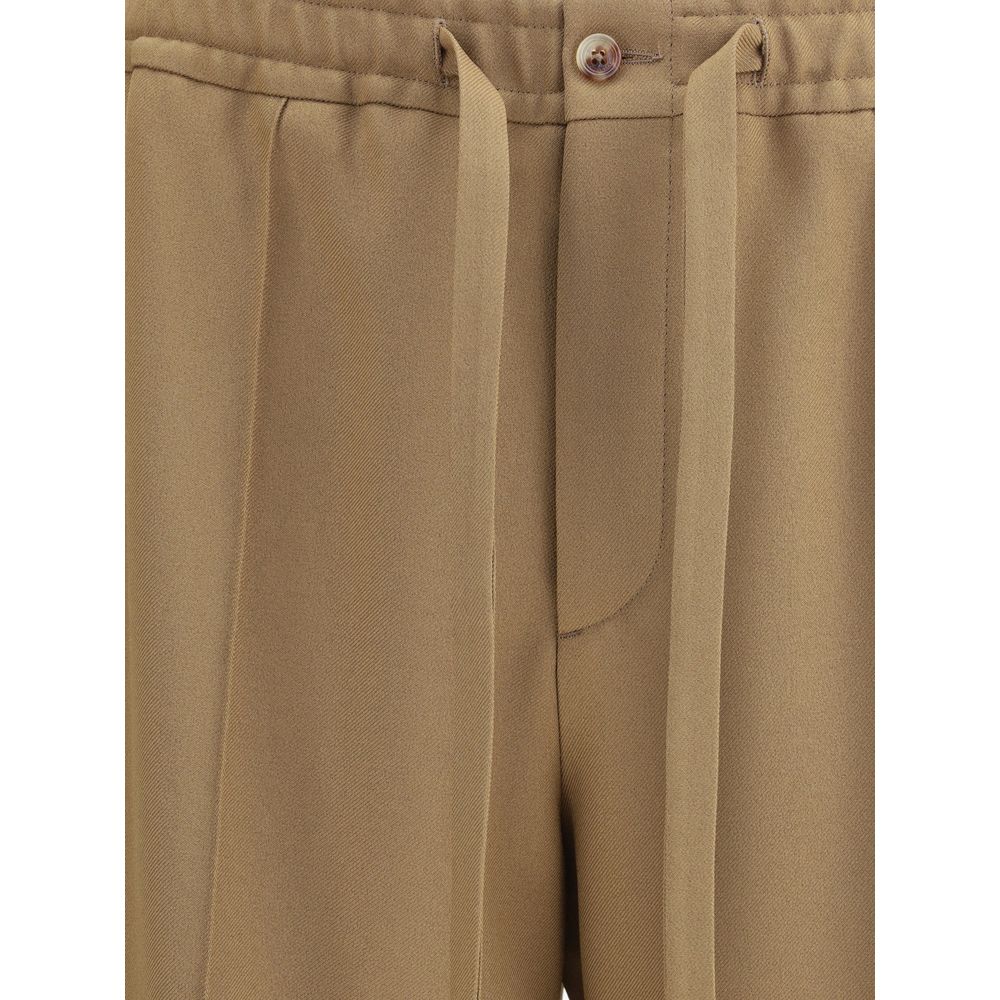 Valentino Brown Polyester Casual Pants | Regal Royce