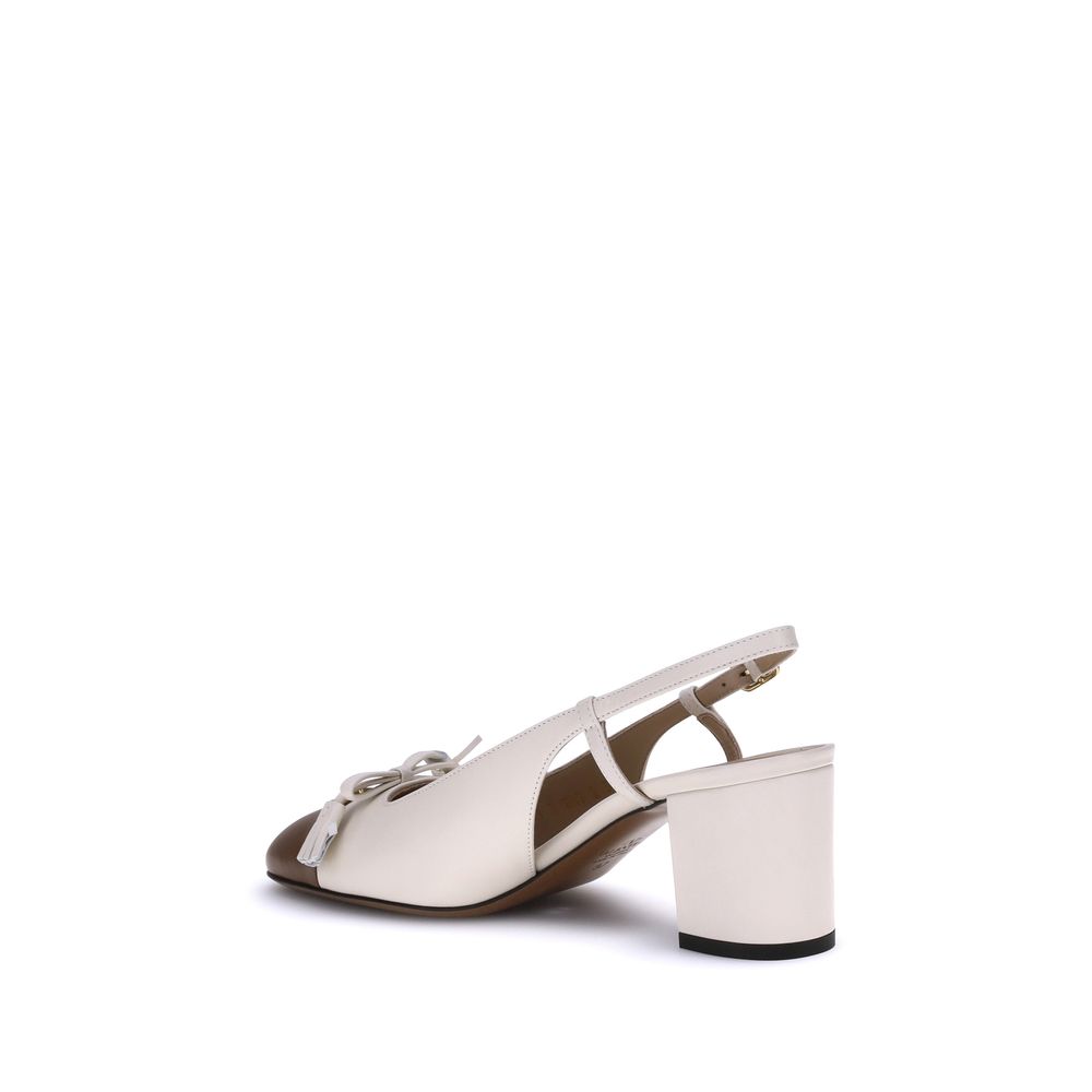 Valentino Garavani White Calf Leather Bos Taurus Mid Heel Pumps | Regal Royce