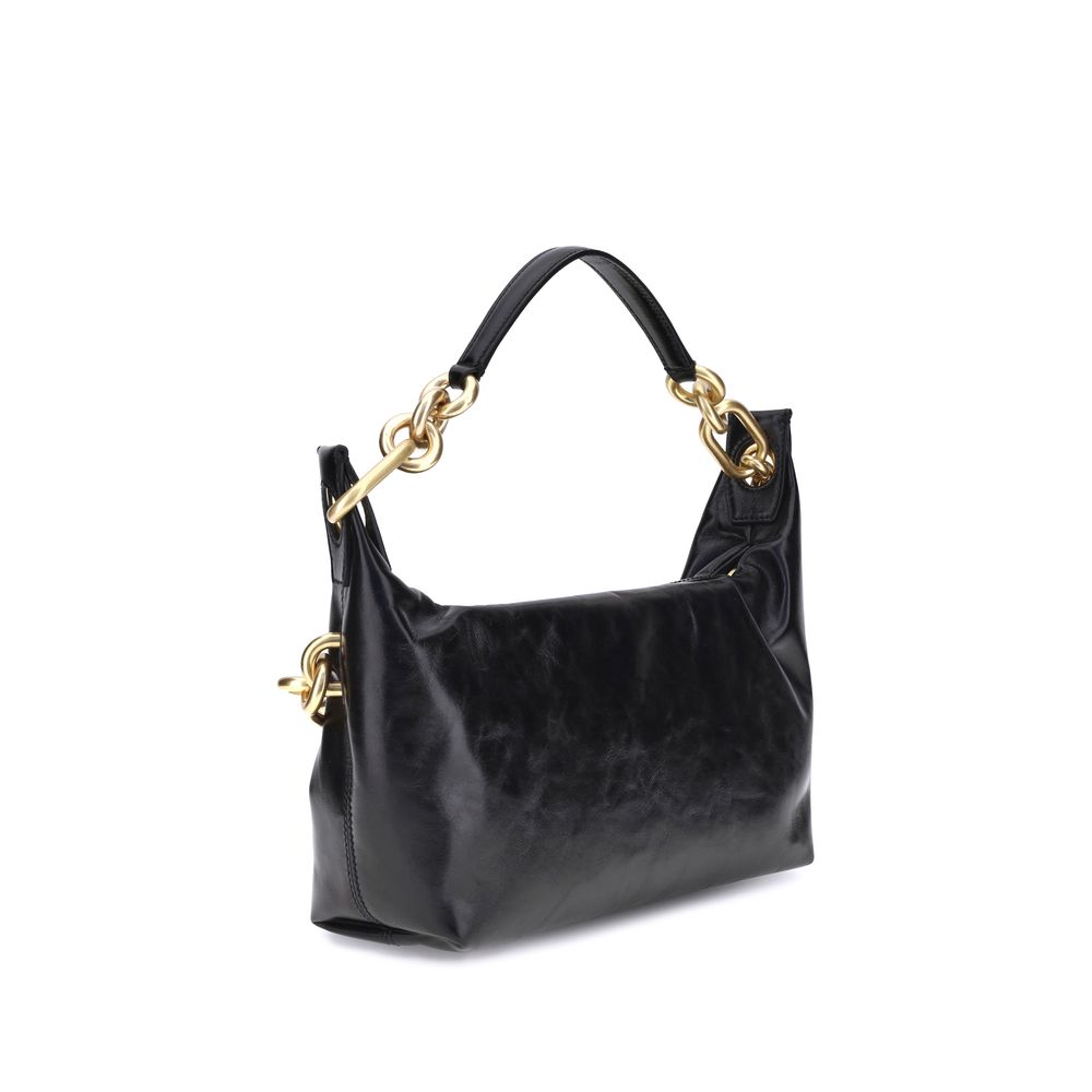 Balmain Black Calf Leather Bos Taurus Shoulder Bag | Regal Royce