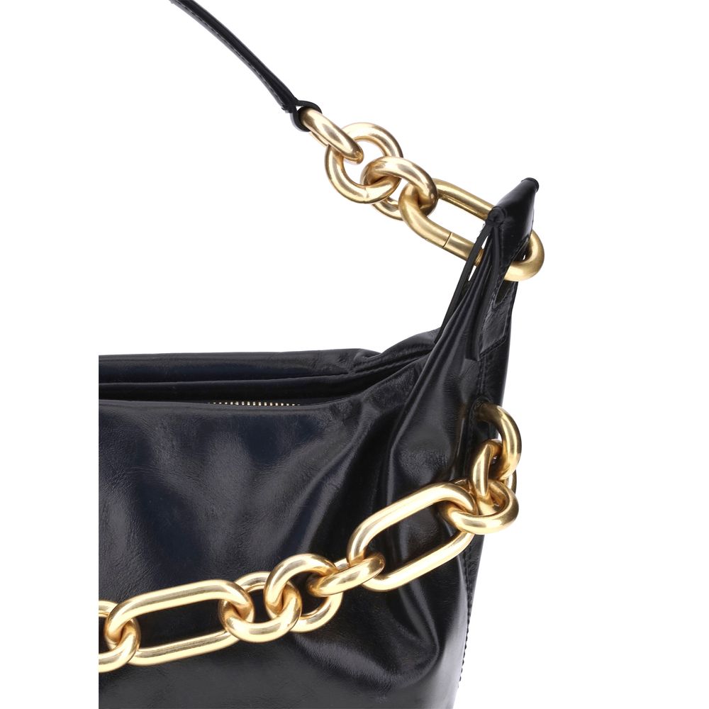 Balmain Black Calf Leather Bos Taurus Shoulder Bag | Regal Royce