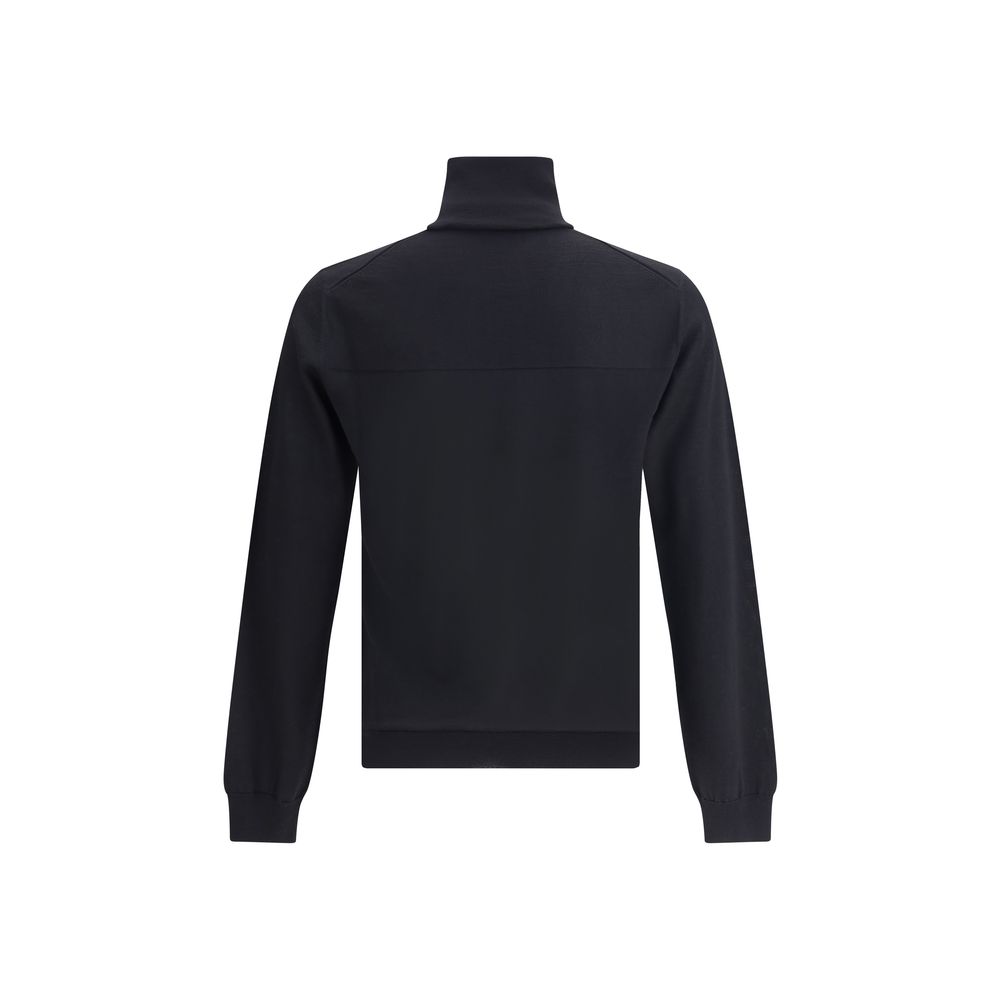 Jil Sander Black Fleece Wool Sweatshirt | Regal Royce