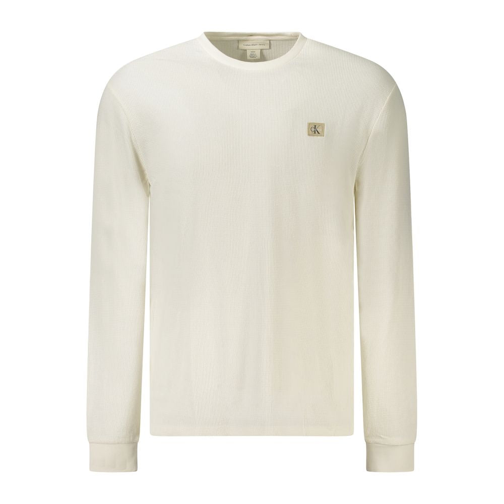 Calvin Klein White Cotton Men's Long-Sleeve T-Shirt | Regal Royce