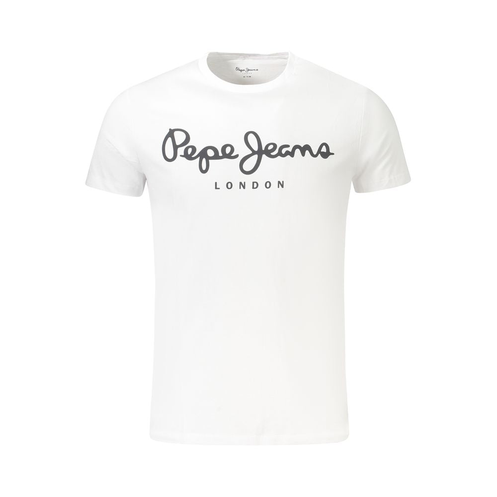 Pepe Jeans White Cotton Men TShirt | Regal Royce