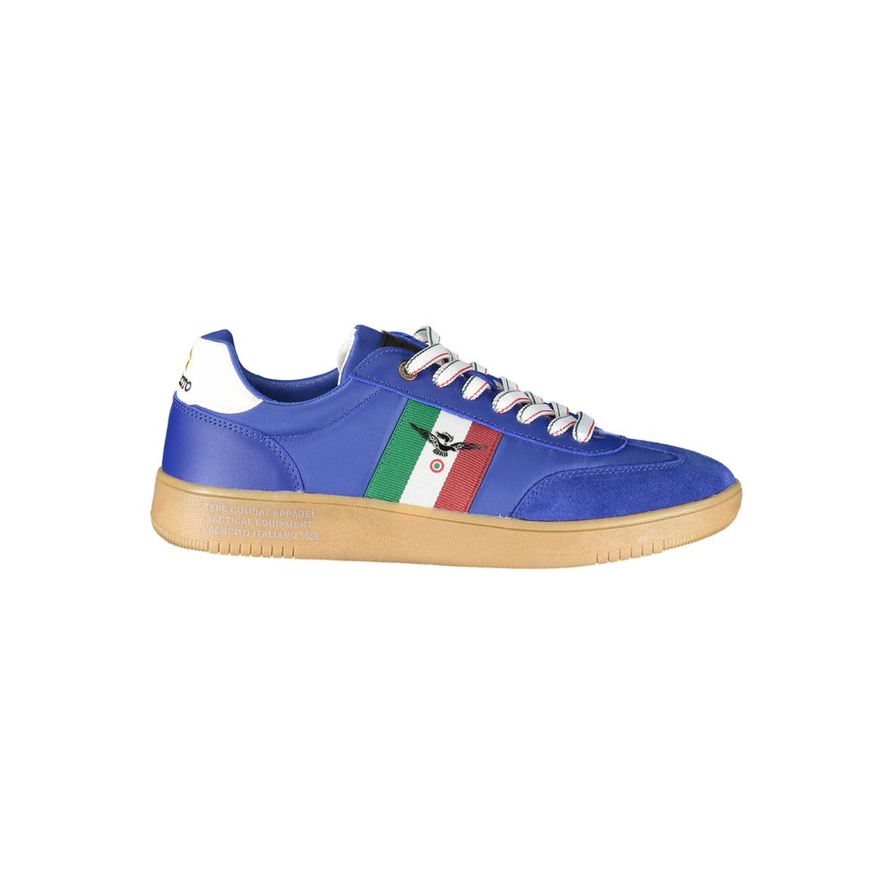 Esercito 1659 Blu Polyurethane Men Sneaker | Regal Royce