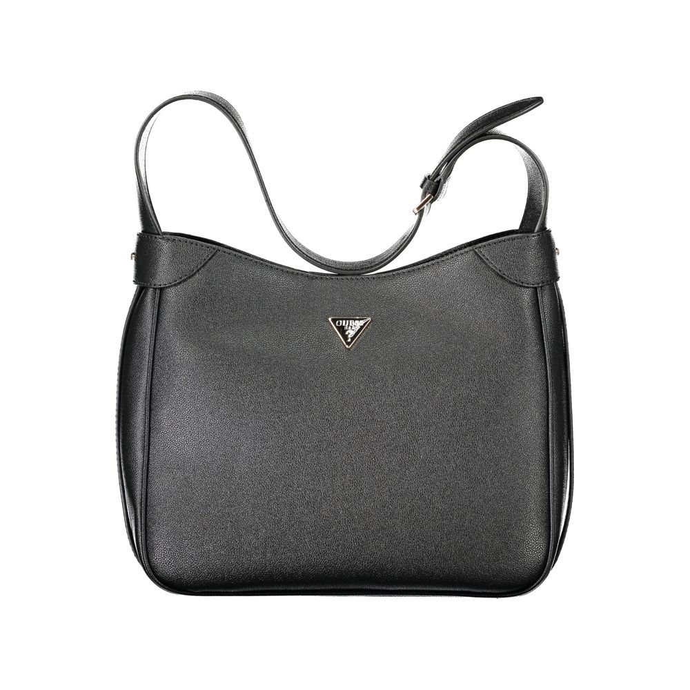 Guess Jeans Black Polyurethane Women Handbag | Regal Royce