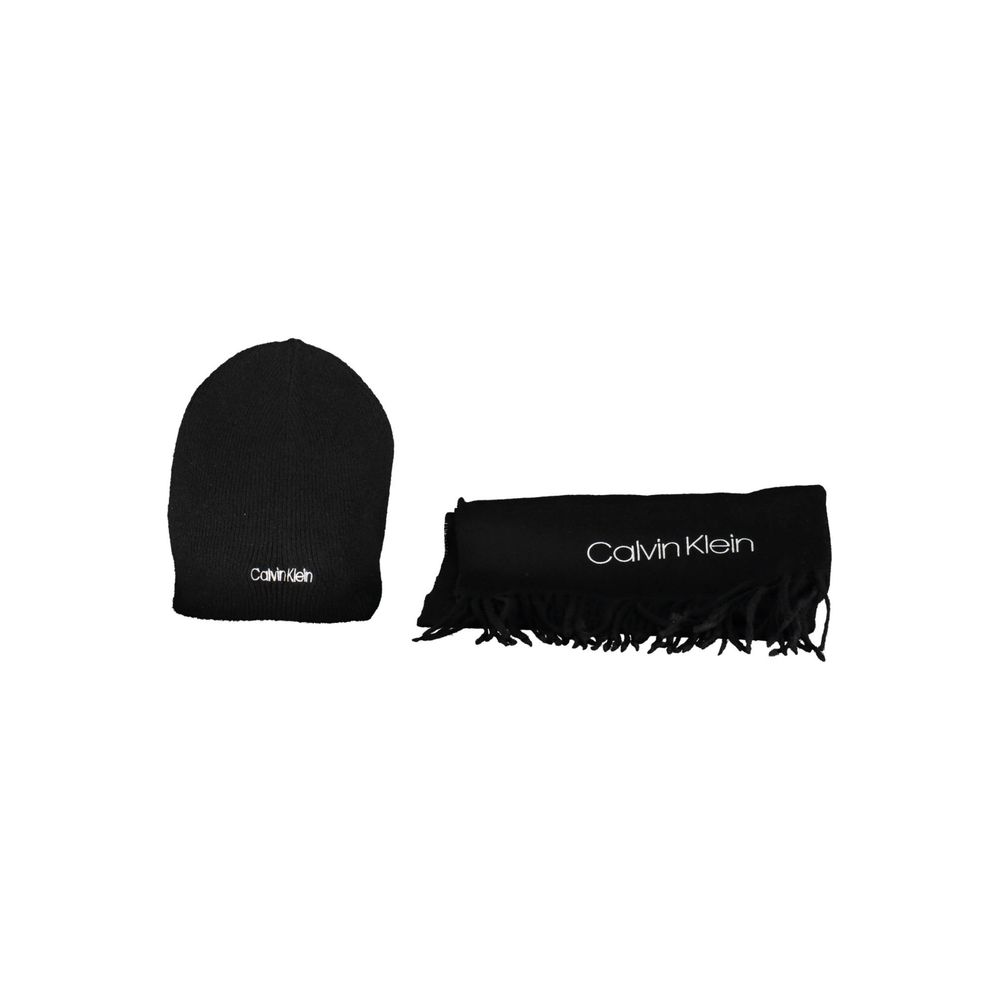 Calvin Klein Nero Acrylic Men Scarf Set | Regal Royce