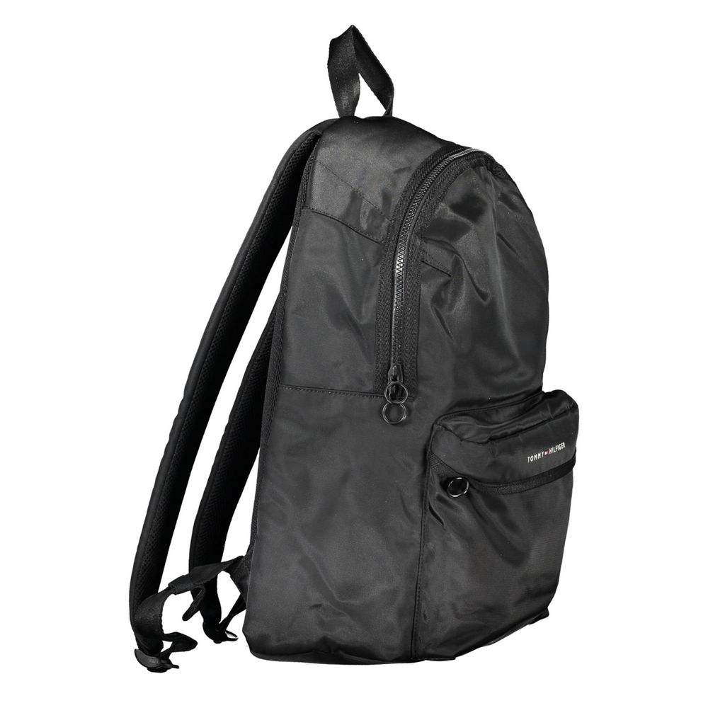 Tommy Hilfiger Black Polyester Men Backpack | Regal Royce