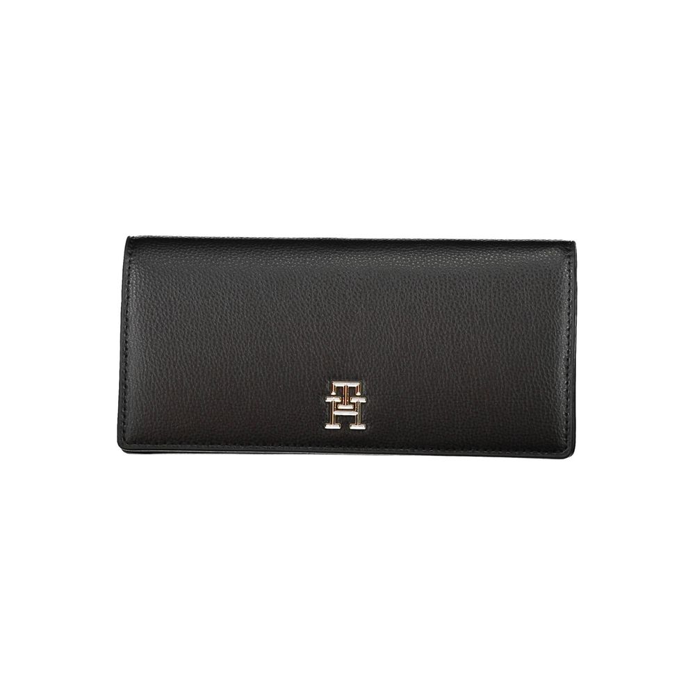 Tommy Hilfiger Black Polyurethane Women Wallet | Regal Royce