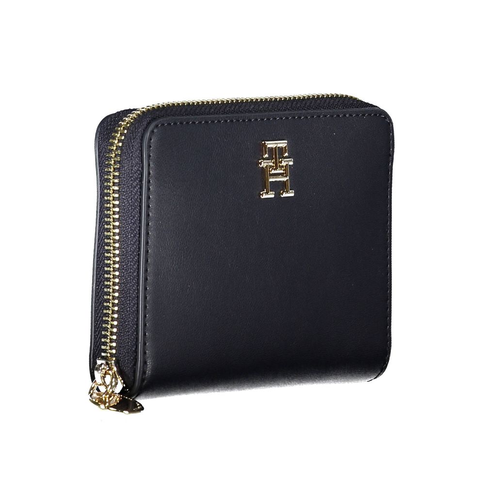 Tommy Hilfiger Blue Polyurethane Women Wallet | Regal Royce