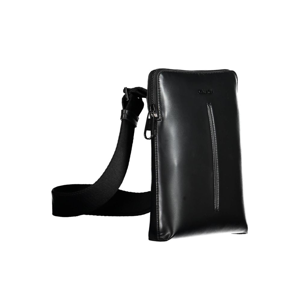 Calvin Klein Black Polyurethane Men's Shoulder Bag | Regal Royce
