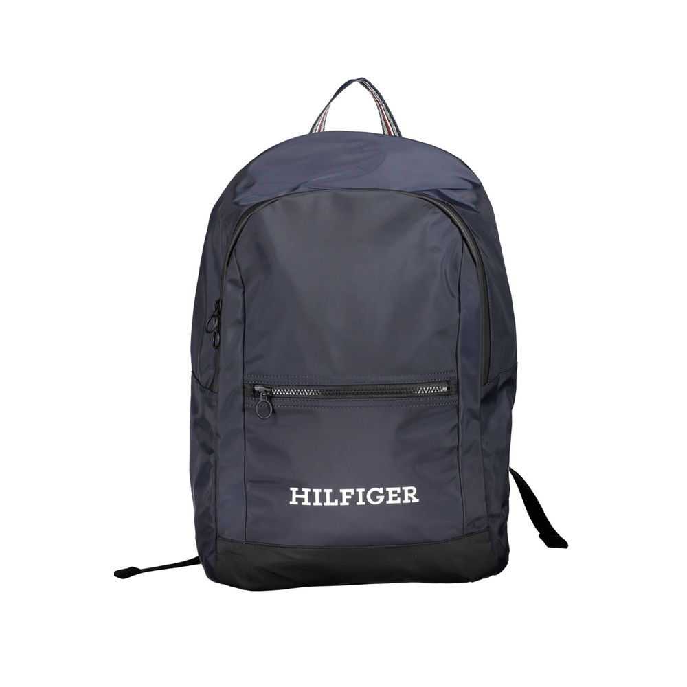 Tommy Hilfiger Blue Polyester Men Backpack | Regal Royce
