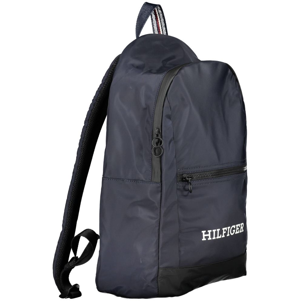 Tommy Hilfiger Blue Polyester Men Backpack | Regal Royce