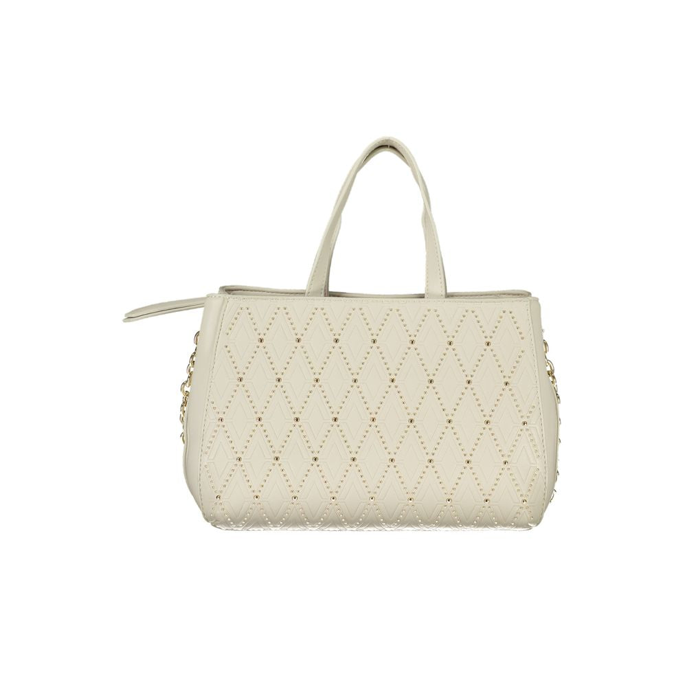 Mario Valentino White Polyurethane Women Handbag | Regal Royce