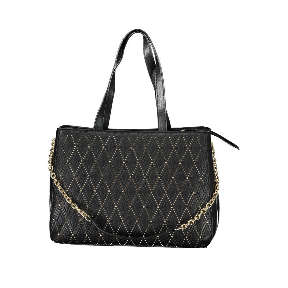 Mario Valentino Black Polyurethane Women Handbag | Regal Royce