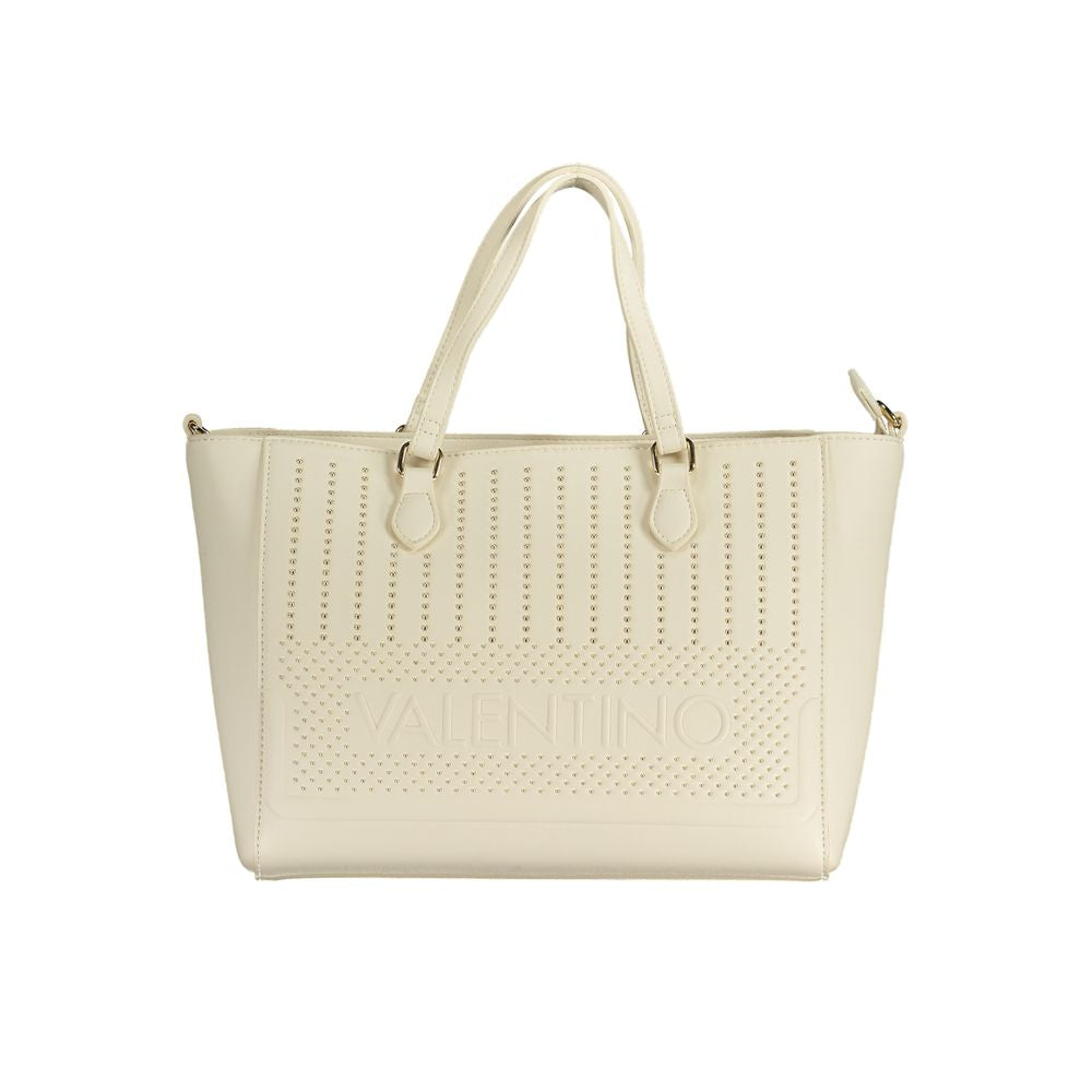 Mario Valentino White Polyurethane Women Handbag | Regal Royce