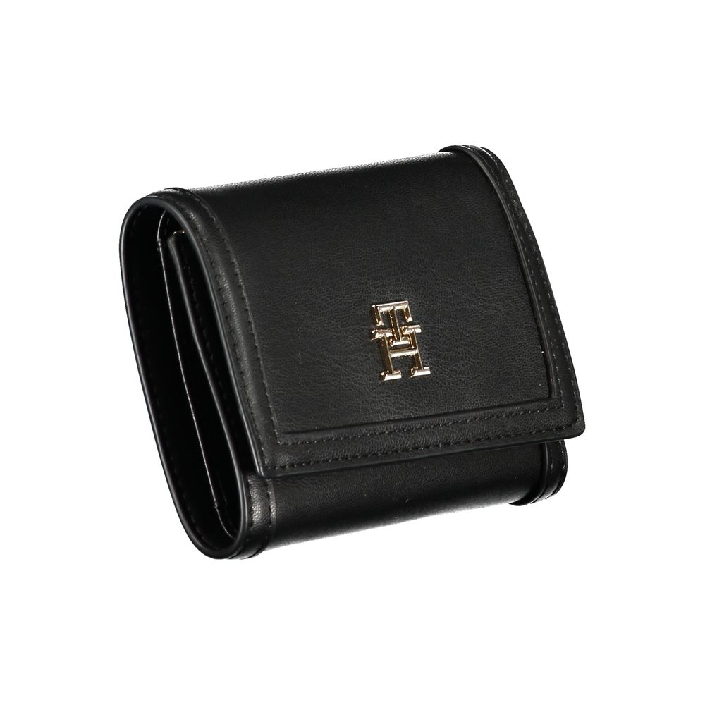 Tommy Hilfiger Black Polyurethane Women Wallet | Regal Royce