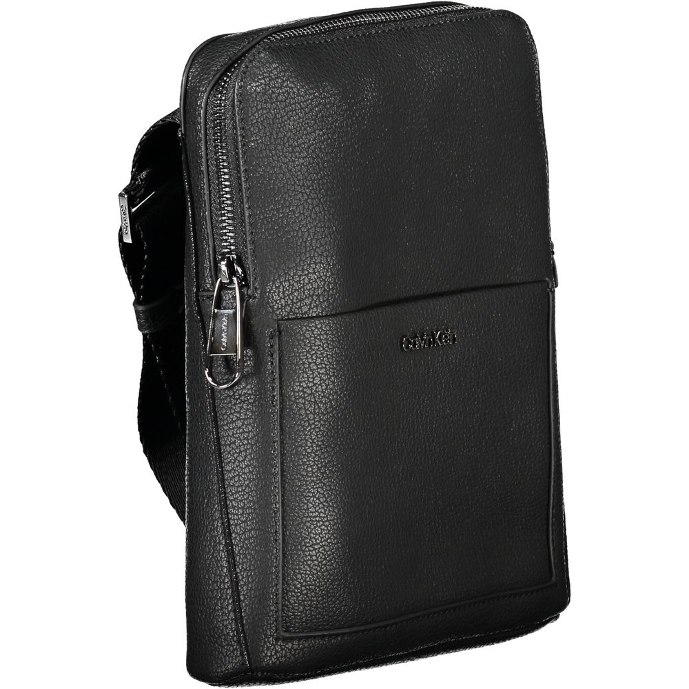 Calvin Klein Black Polyurethane Men's Shoulder Bag | Regal Royce