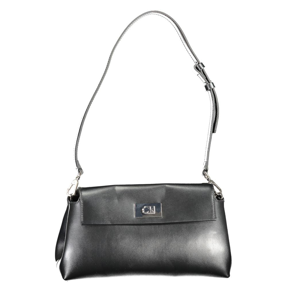 Calvin Klein Nero Polyurethane Women Shoulder Bag | Regal Royce