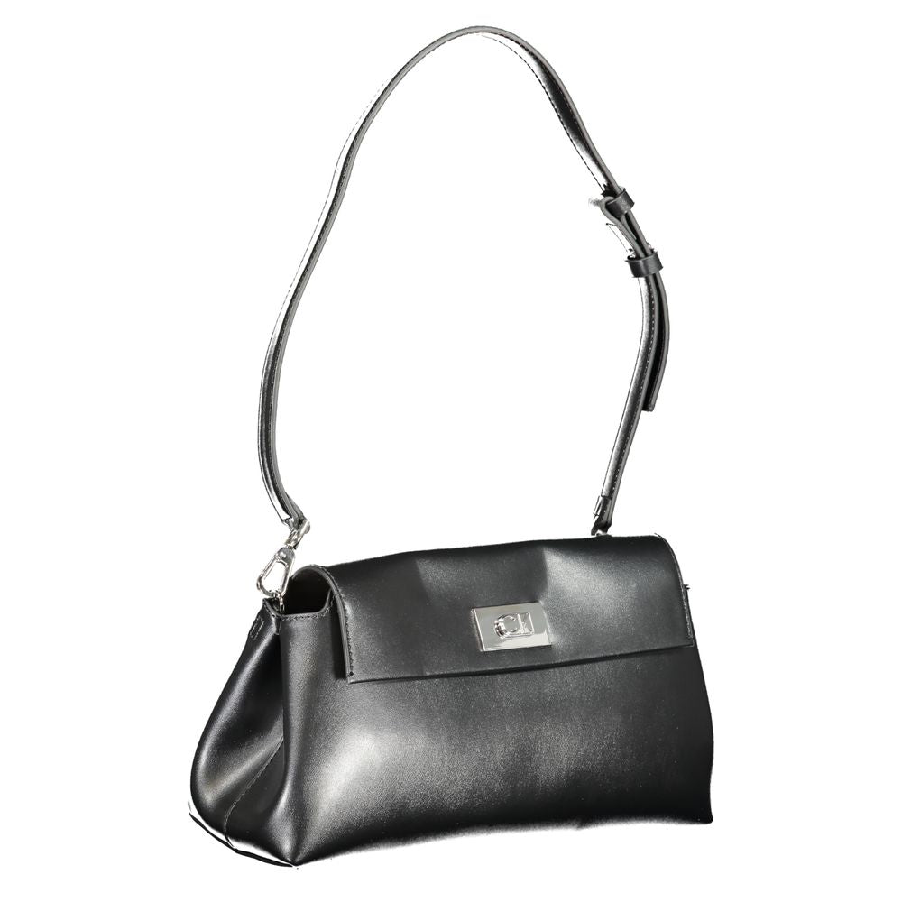 Calvin Klein Nero Polyurethane Women Shoulder Bag | Regal Royce