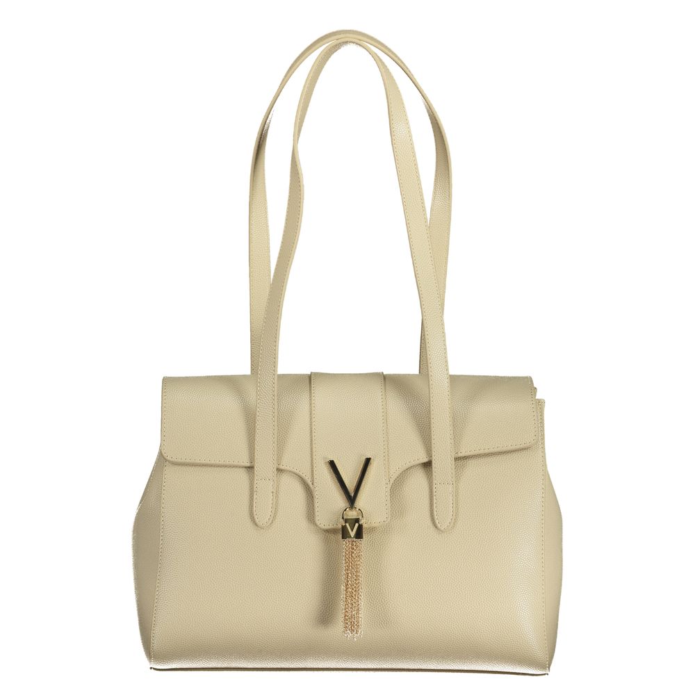 Mario Valentino Beige Polyurethane Women Handbag | Regal Royce