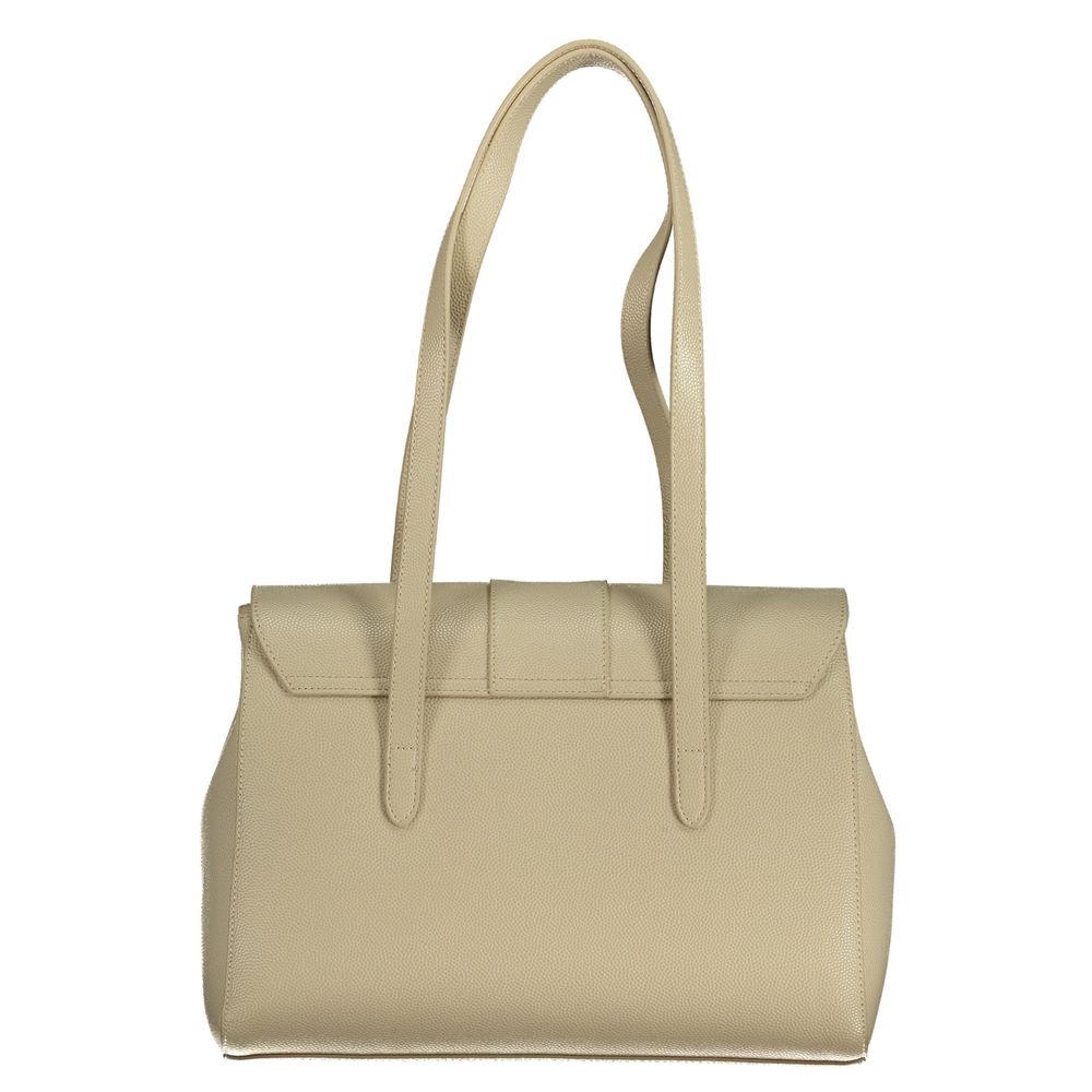 Mario Valentino Beige Polyurethane Women Handbag | Regal Royce