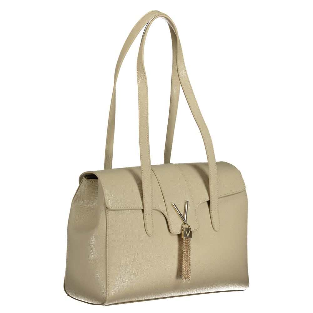 Mario Valentino Beige Polyurethane Women Handbag | Regal Royce