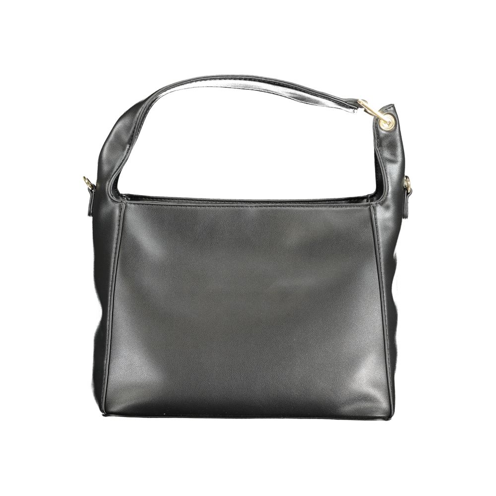 Mario Valentino Black Polyurethane Women's Shoulder Bag | Regal Royce