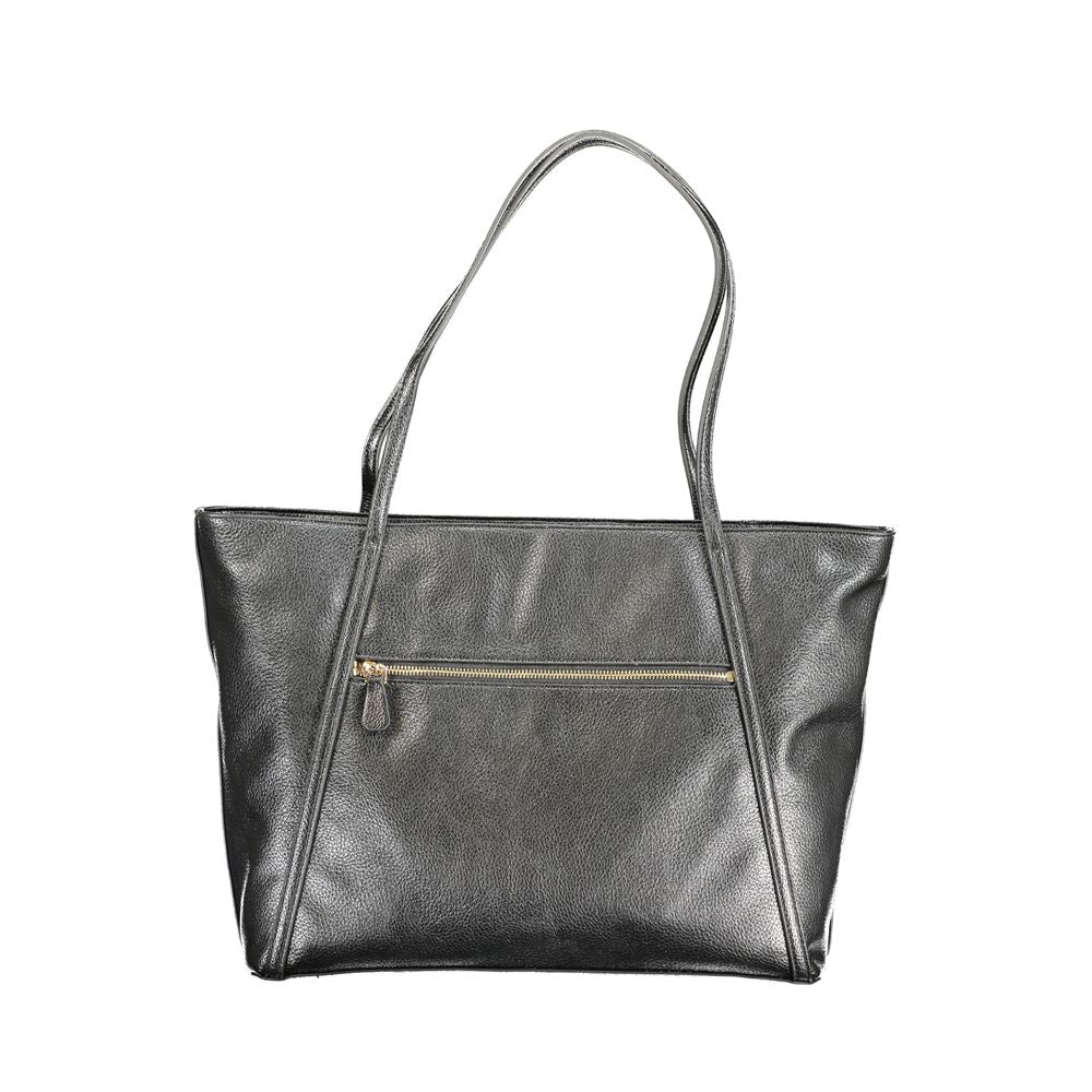 Guess Jeans Black Polyurethane Women Handbag | Regal Royce