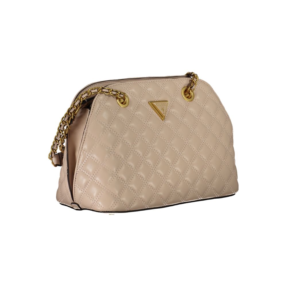 Guess Jeans Beige Polyurethane Women Handbag | Regal Royce
