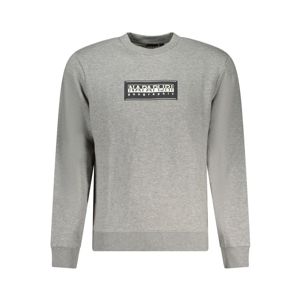 Napapijri Gray Cotton Men Sweatshirt | Regal Royce