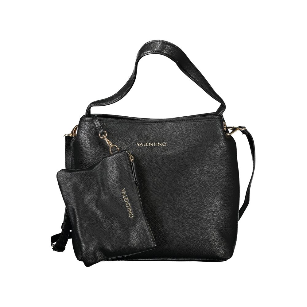 Mario Valentino Black Polyurethane Women's Bag | Regal Royce