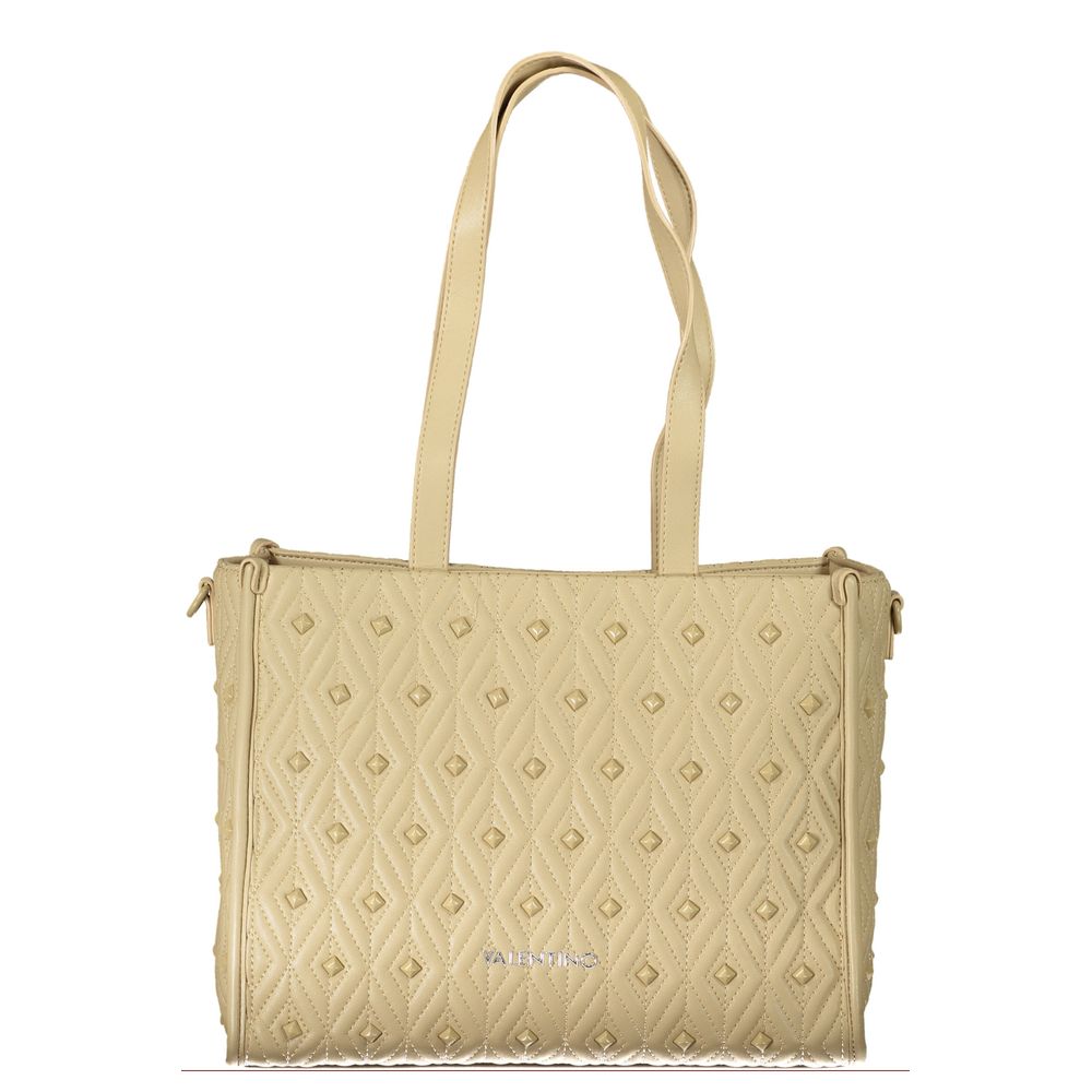 Mario Valentino Beige Polyurethane Women Handbag | Regal Royce