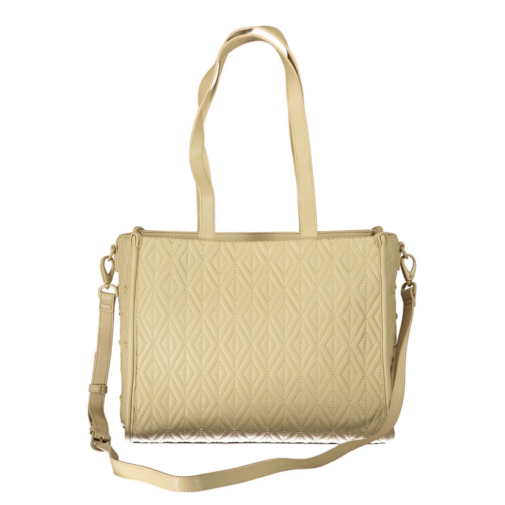 Mario Valentino Beige Polyurethane Women Handbag | Regal Royce
