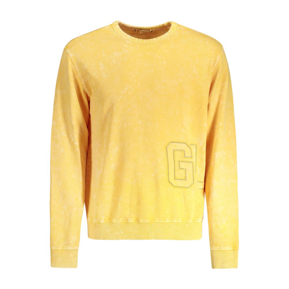 Guess Jeans Yellow Cotton Men Sweatshirt | Regal Royce