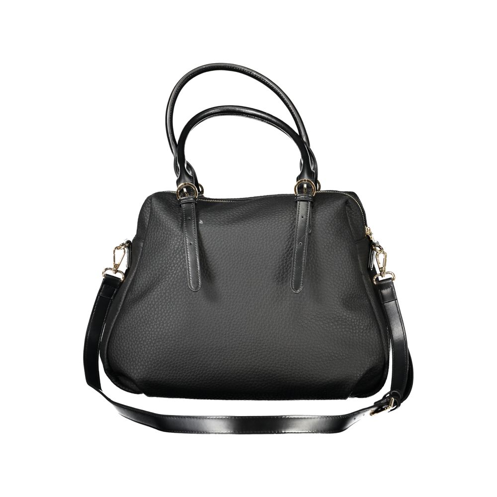 Mario Valentino Black Polyurethane Womens Bag | Regal Royce