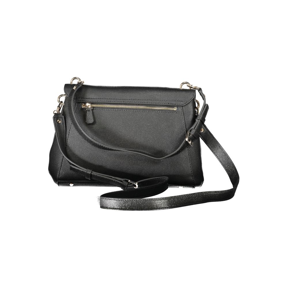 Guess Jeans Black Polyurethane Women's Handbag | Regal Royce