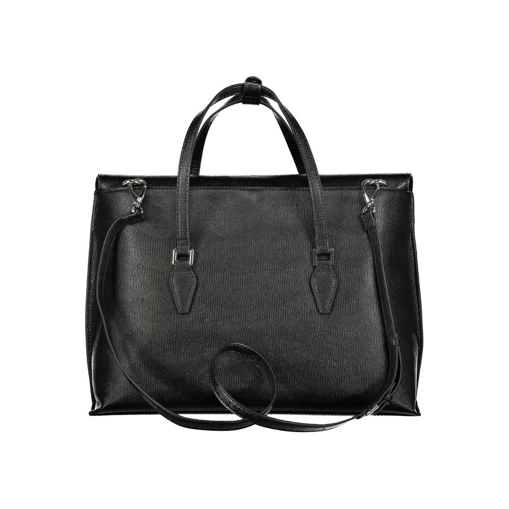 Mario Valentino Black Polyurethane Women's Bag | Regal Royce