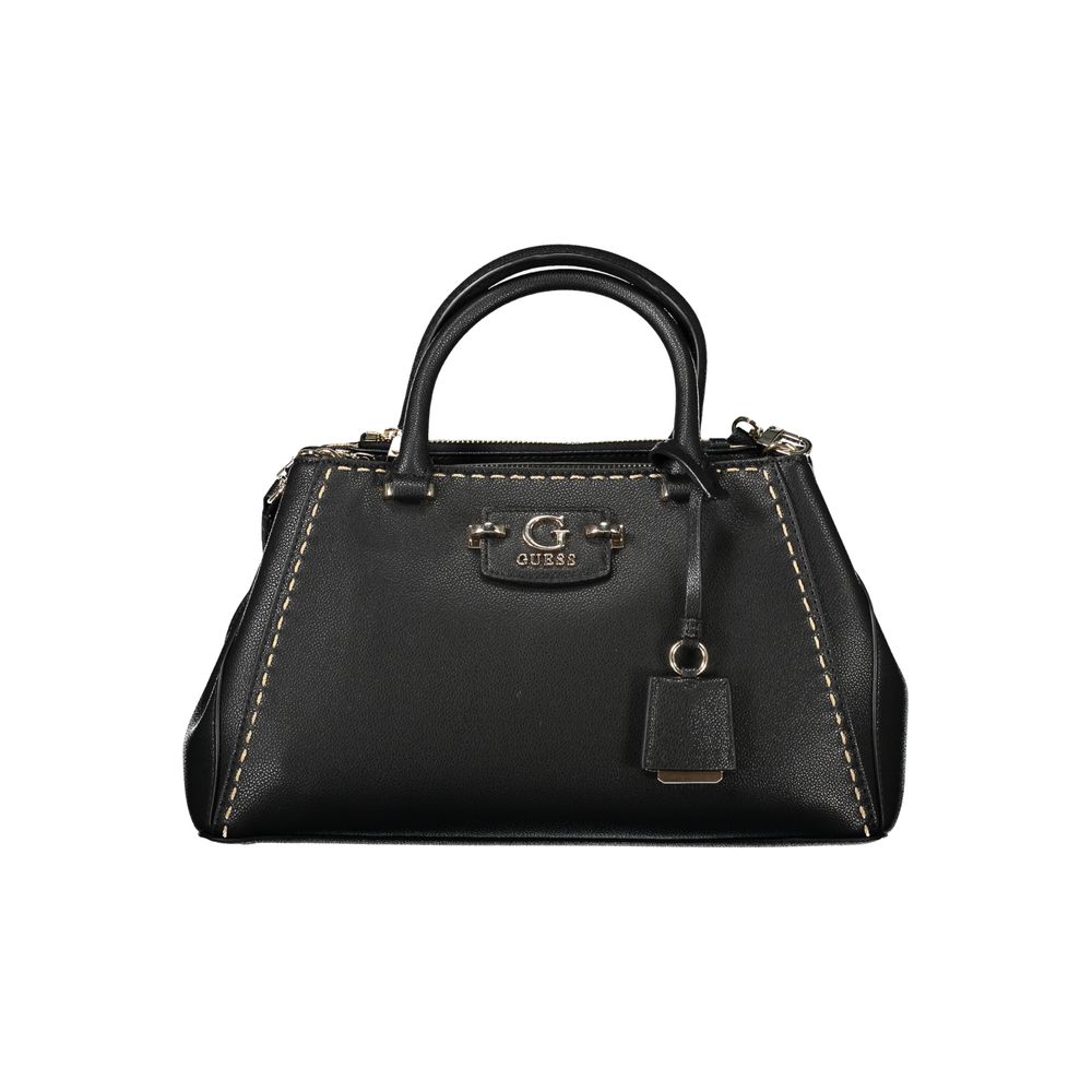 Guess Jeans Black Polyurethane Women Handbag | Regal Royce